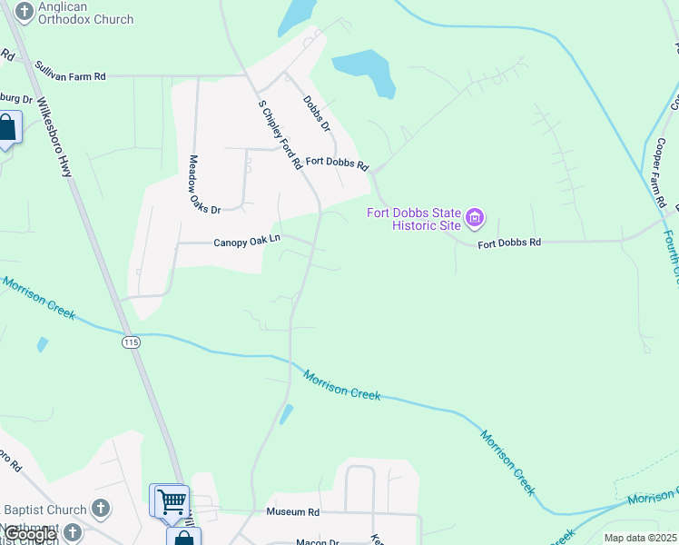 map of restaurants, bars, coffee shops, grocery stores, and more near 2072 South Chipley Ford Road in Statesville