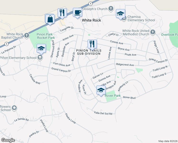 map of restaurants, bars, coffee shops, grocery stores, and more near 393 Richard Court in White Rock