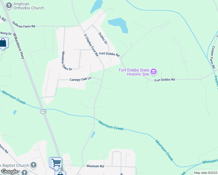 map of restaurants, bars, coffee shops, grocery stores, and more near 2072 South Chipley Ford Road in Statesville