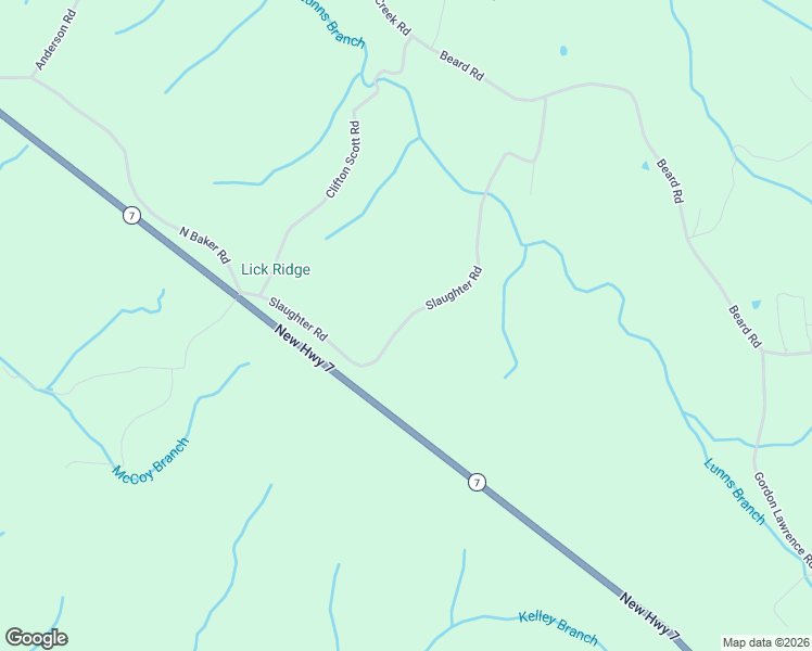 map of restaurants, bars, coffee shops, grocery stores, and more near 6568-6614 Slaughter Rd in Maury