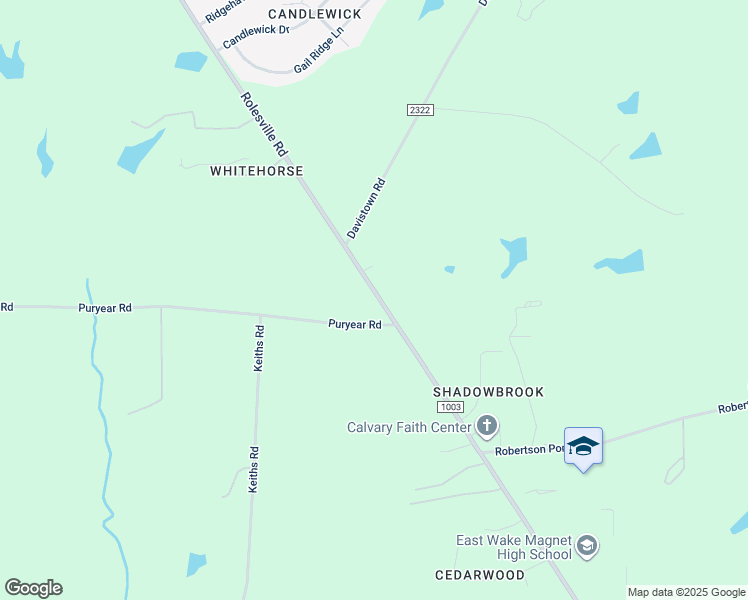 map of restaurants, bars, coffee shops, grocery stores, and more near 4116 Rolesville Road in Wendell
