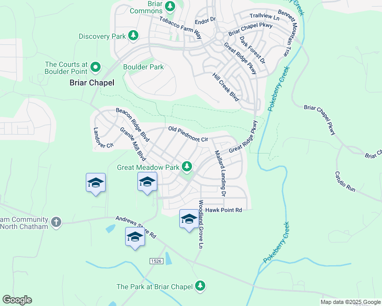 map of restaurants, bars, coffee shops, grocery stores, and more near 78 Salt Cedar Lane in Chapel Hill