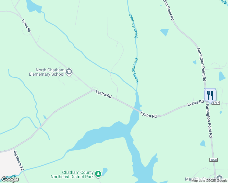 map of restaurants, bars, coffee shops, grocery stores, and more near 3735 Lystra Road in Chapel Hill