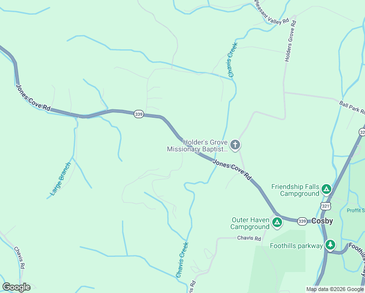 map of restaurants, bars, coffee shops, grocery stores, and more near 235 Jones Cove Road in Cosby