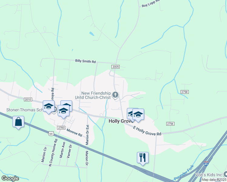 map of restaurants, bars, coffee shops, grocery stores, and more near 371 Turner Road in Lexington