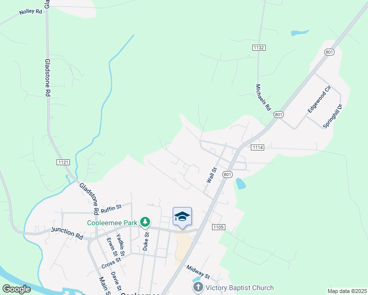 map of restaurants, bars, coffee shops, grocery stores, and more near 256 Neely Street in Mocksville