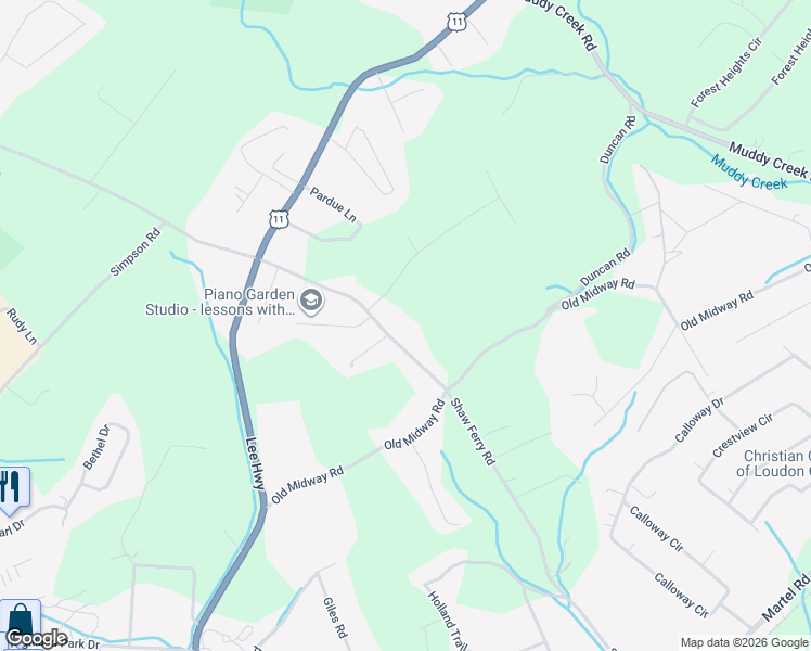 map of restaurants, bars, coffee shops, grocery stores, and more near 120 Shaw Ferry Lane in Lenoir City