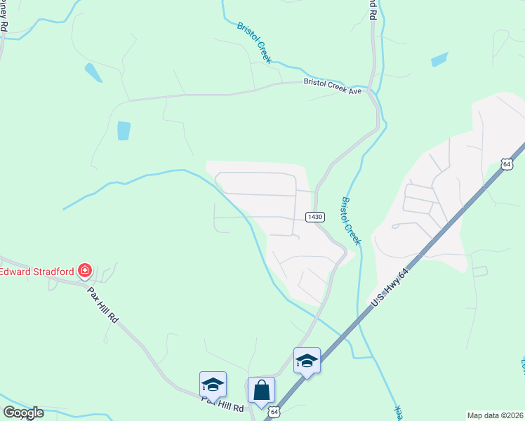 map of restaurants, bars, coffee shops, grocery stores, and more near 1812 Hillock Drive in Morganton