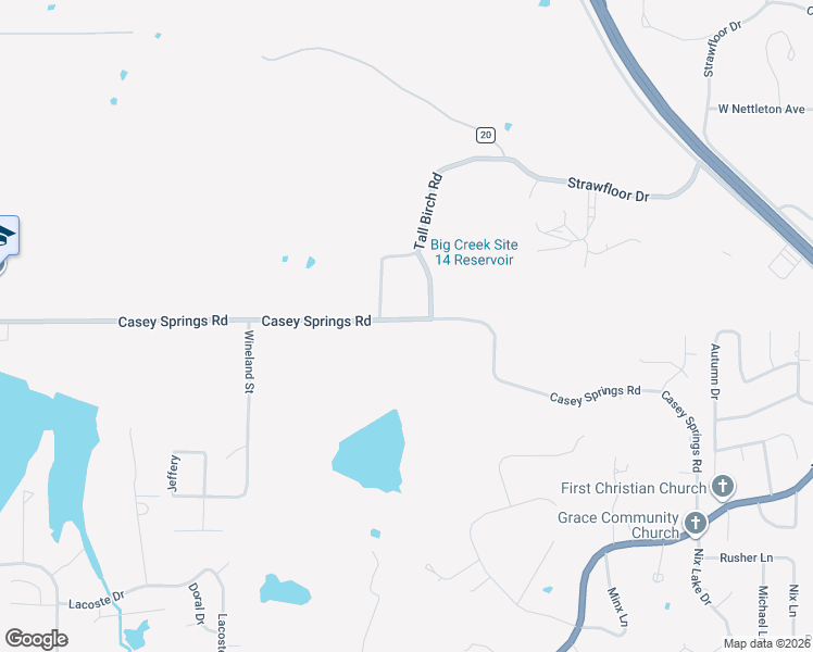 map of restaurants, bars, coffee shops, grocery stores, and more near 3208 Casey Springs Rd in Jonesboro