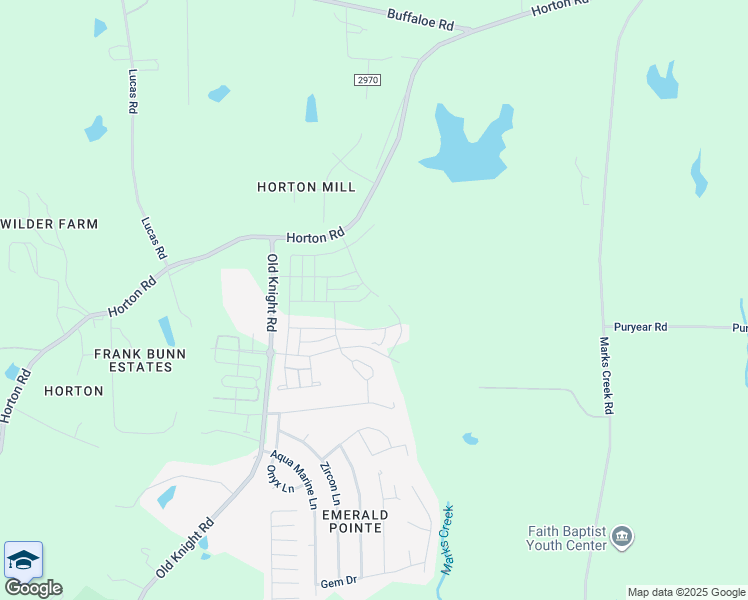 map of restaurants, bars, coffee shops, grocery stores, and more near 576 Lemon Daisy Lane in Knightdale