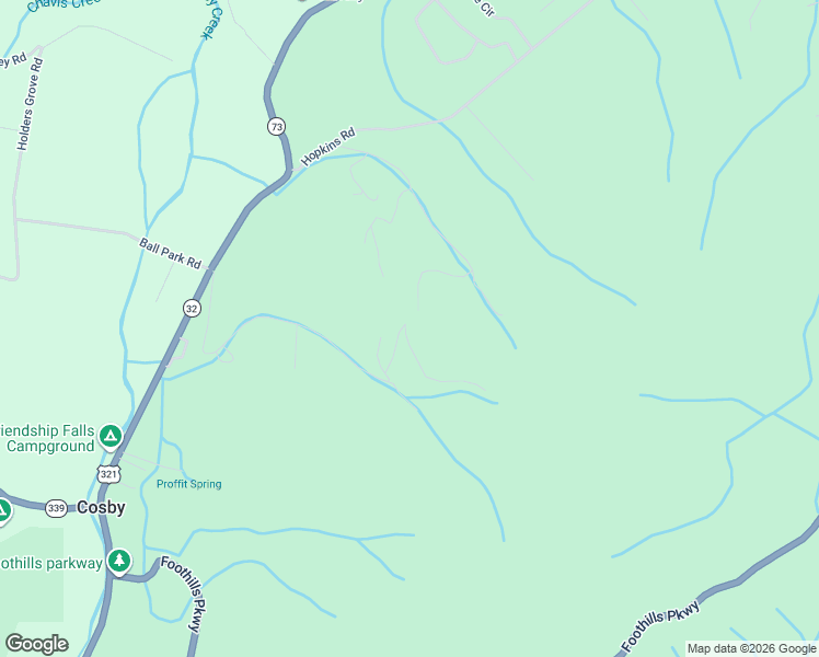 map of restaurants, bars, coffee shops, grocery stores, and more near 3474 Grand Country Drive in Cosby