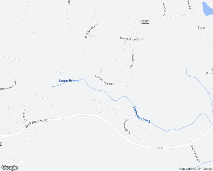 map of restaurants, bars, coffee shops, grocery stores, and more near 79 Lystra Ridge Road in Chapel Hill