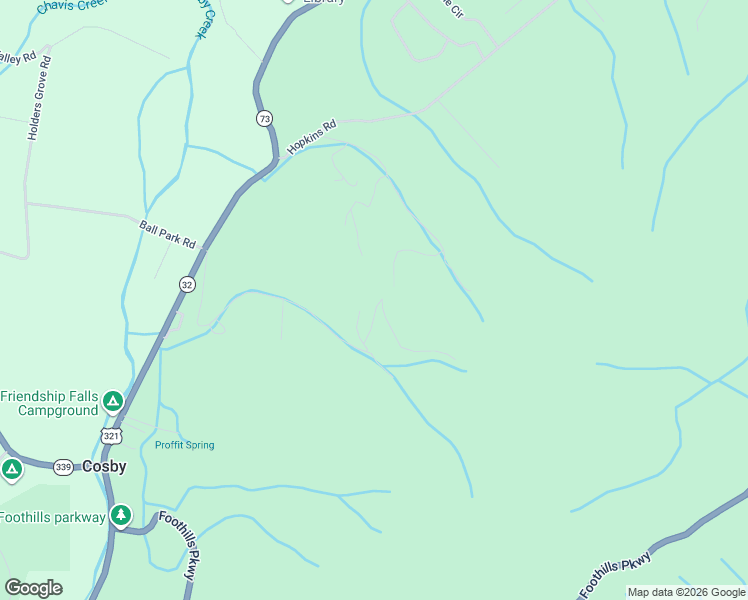 map of restaurants, bars, coffee shops, grocery stores, and more near 3474 Grand Country Drive in Cosby