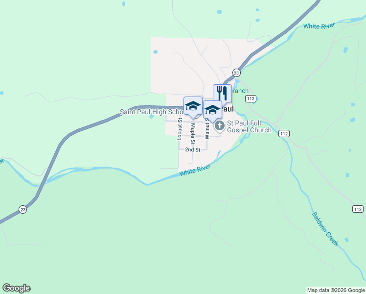 map of restaurants, bars, coffee shops, grocery stores, and more near 372 2nd Street in Saint Paul