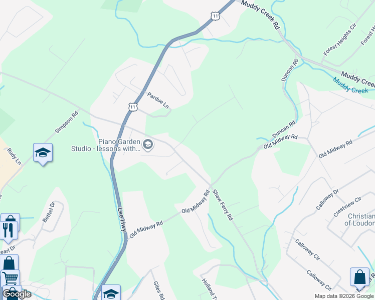 map of restaurants, bars, coffee shops, grocery stores, and more near 120 Shaw Ferry Lane in Lenoir City