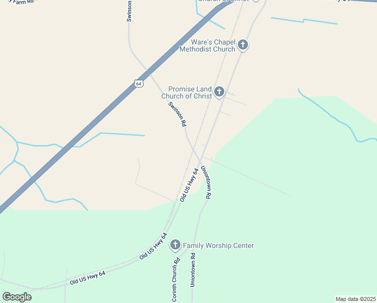 map of restaurants, bars, coffee shops, grocery stores, and more near 1854 Swinson Road in Jamesville