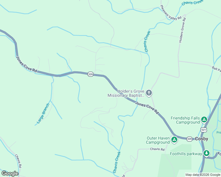map of restaurants, bars, coffee shops, grocery stores, and more near 235 Jones Cove Road in Cosby