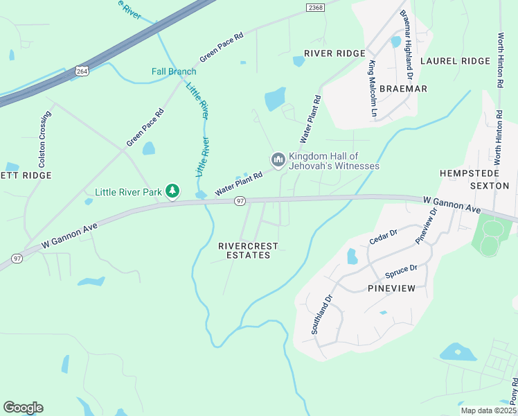 map of restaurants, bars, coffee shops, grocery stores, and more near 1601 West Gannon Avenue in Zebulon