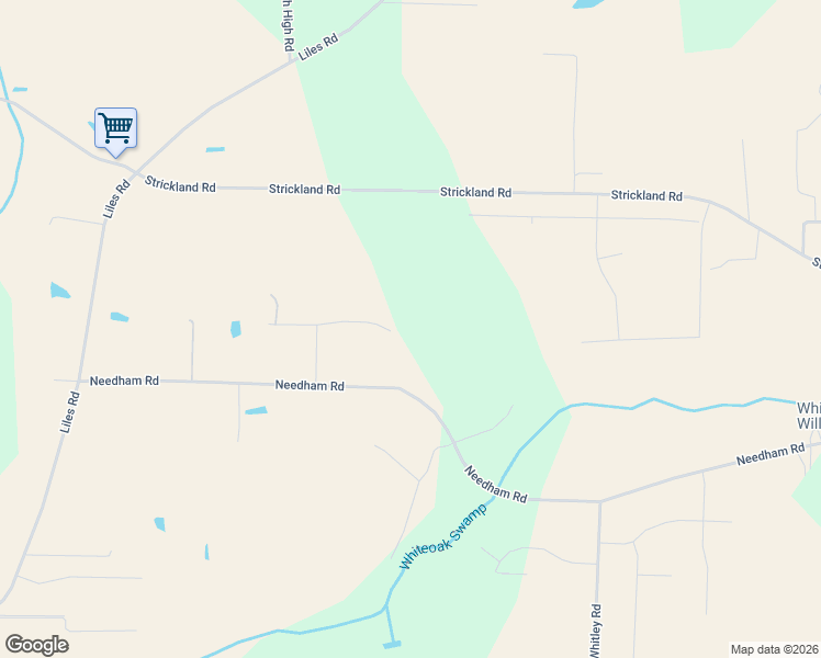 map of restaurants, bars, coffee shops, grocery stores, and more near 4612 Courtney Drive in Bailey