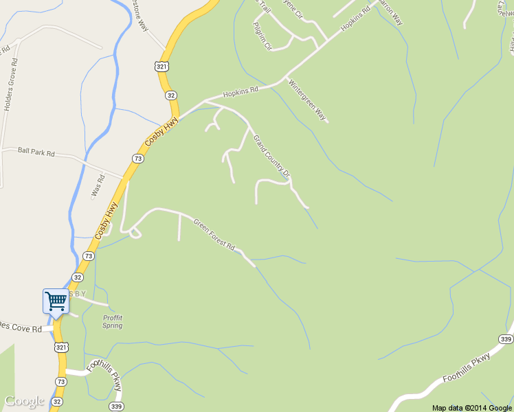 map of restaurants, bars, coffee shops, grocery stores, and more near 3474 Grand Country Dr in Cosby