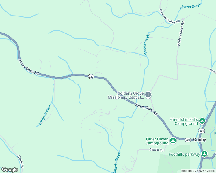 map of restaurants, bars, coffee shops, grocery stores, and more near 235 Jones Cove Road in Cosby