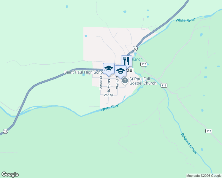 map of restaurants, bars, coffee shops, grocery stores, and more near 372 2nd Street in Saint Paul