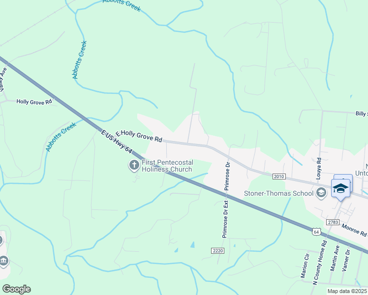 map of restaurants, bars, coffee shops, grocery stores, and more near 498 East Holly Grove Road in Lexington