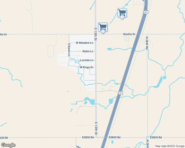 map of restaurants, bars, coffee shops, grocery stores, and more near 809 Dawn Avenue in Kingfisher