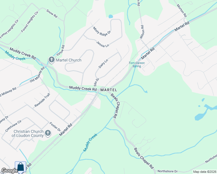 map of restaurants, bars, coffee shops, grocery stores, and more near 16411 Martel Road in Lenoir City