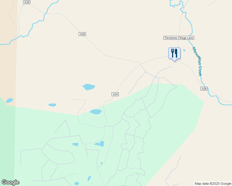 map of restaurants, bars, coffee shops, grocery stores, and more near County Road A34 in San Miguel County
