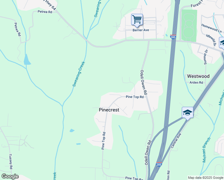 map of restaurants, bars, coffee shops, grocery stores, and more near 188 Travis Lane in Lexington