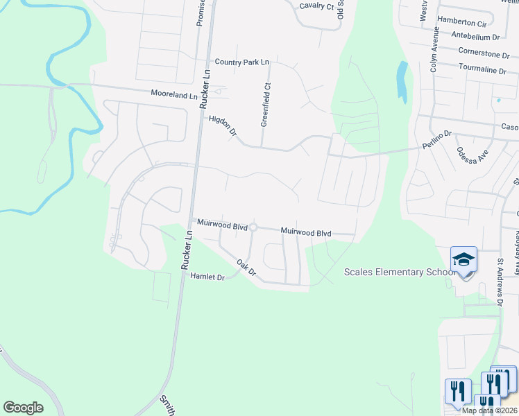 map of restaurants, bars, coffee shops, grocery stores, and more near 4163 Faithway Drive in Murfreesboro