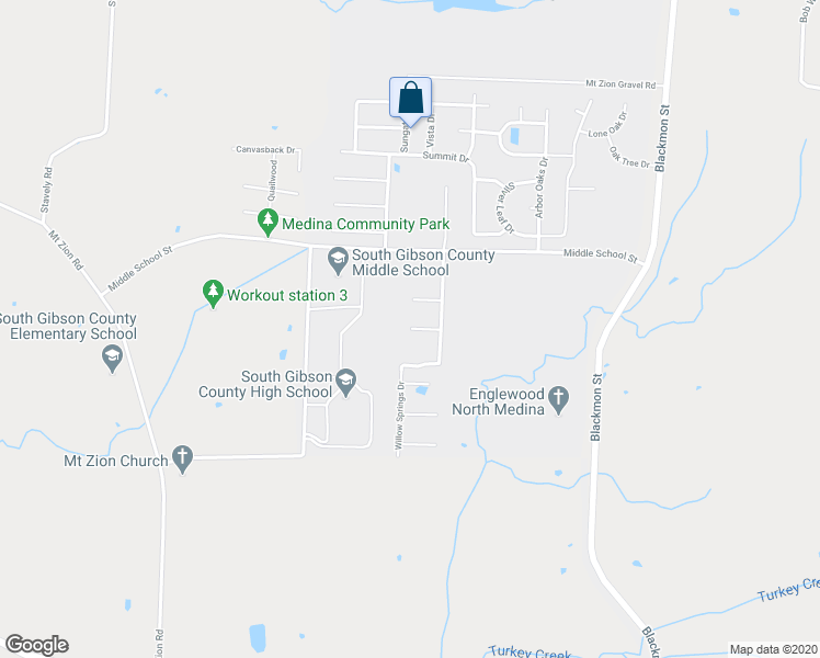 map of restaurants, bars, coffee shops, grocery stores, and more near 118 Dogwood Cove in Medina