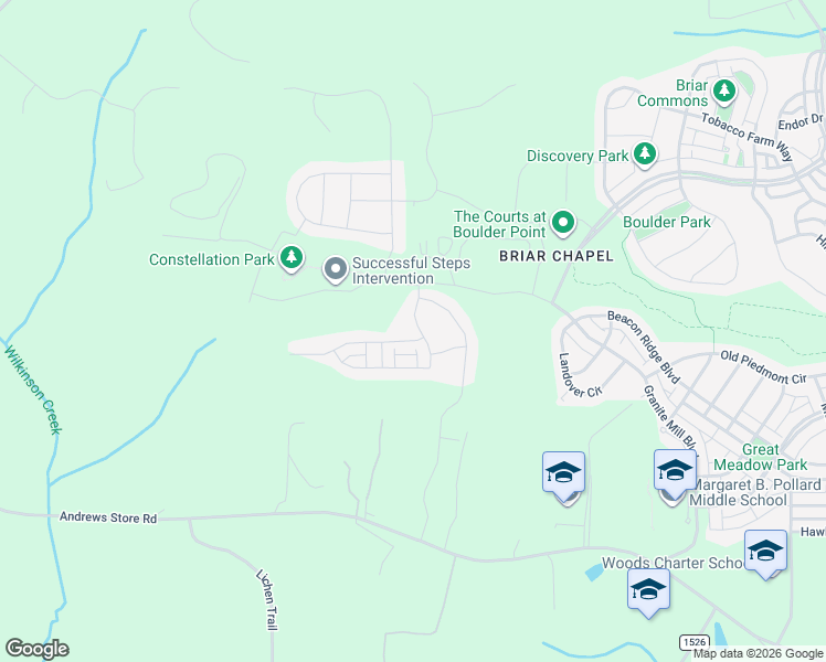 map of restaurants, bars, coffee shops, grocery stores, and more near 100 Chapel Lawn Avenue in Chapel Hill