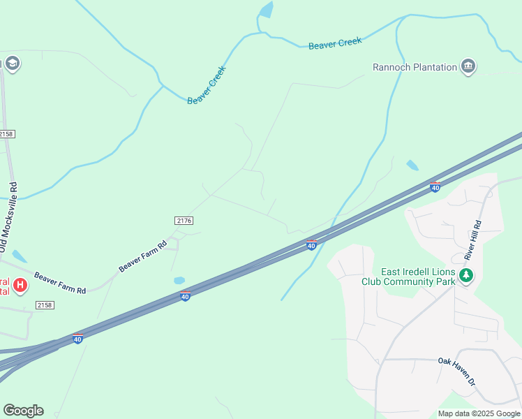 map of restaurants, bars, coffee shops, grocery stores, and more near 135 Trails End Lane in Statesville