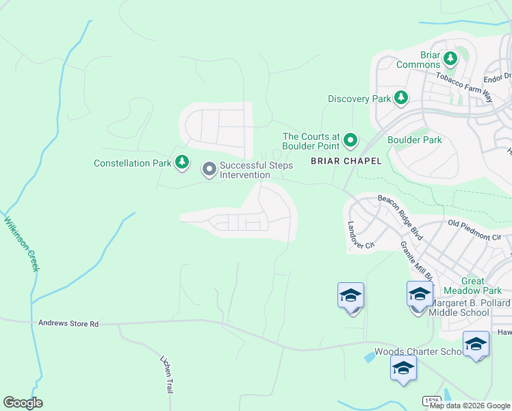 map of restaurants, bars, coffee shops, grocery stores, and more near 100 Chapel Lawn Avenue in Chapel Hill