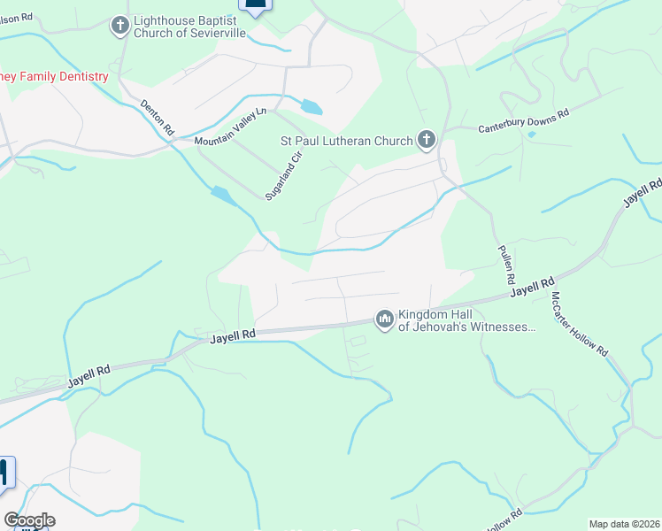 map of restaurants, bars, coffee shops, grocery stores, and more near 1229 Old Jayell Rd in Sevierville