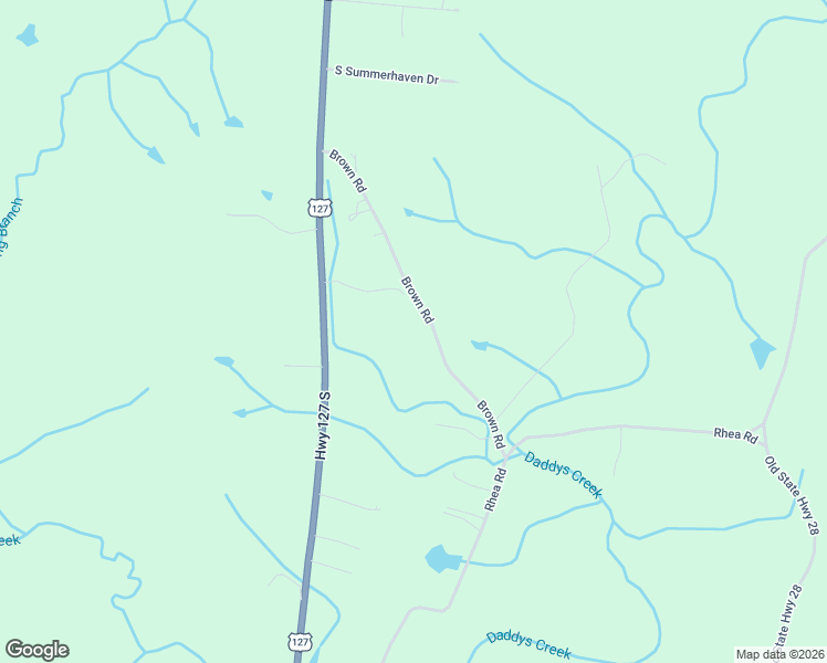 map of restaurants, bars, coffee shops, grocery stores, and more near 464 Brown Road in Crossville