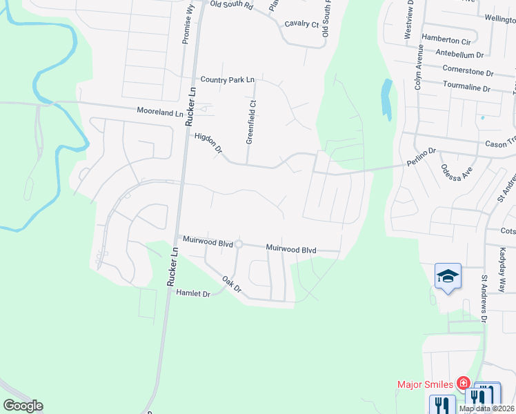 map of restaurants, bars, coffee shops, grocery stores, and more near 4115 Faithway Drive in Murfreesboro