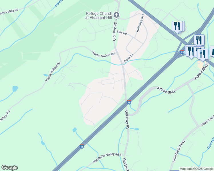 map of restaurants, bars, coffee shops, grocery stores, and more near 112 Golf Club Lane in Lenoir City