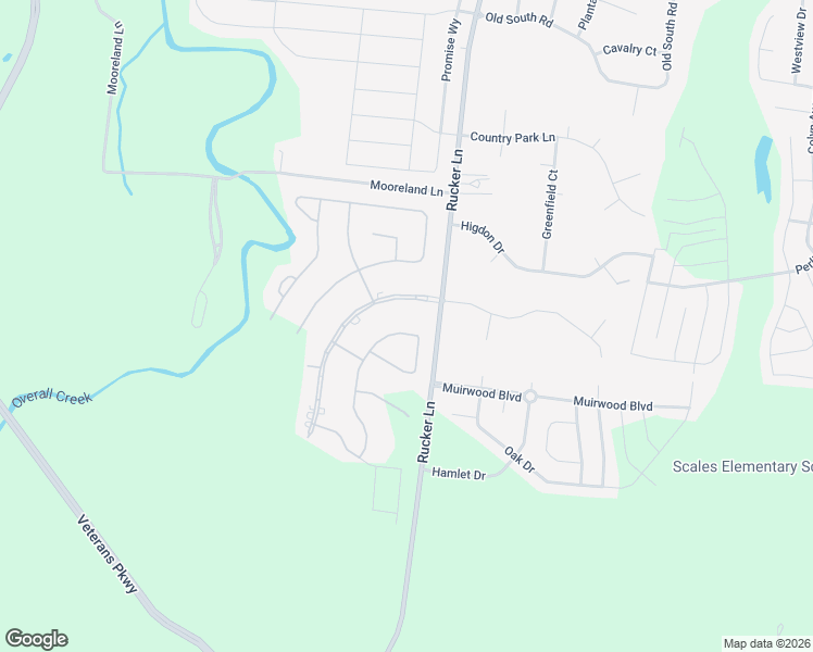 map of restaurants, bars, coffee shops, grocery stores, and more near 2018 Watercolor Lane in Murfreesboro