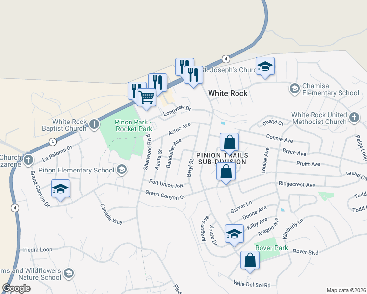 map of restaurants, bars, coffee shops, grocery stores, and more near 105 Carlsbad Avenue in White Rock