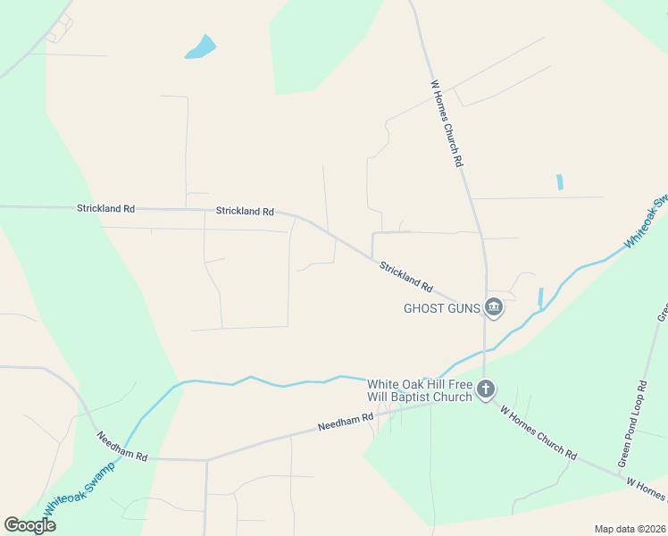 map of restaurants, bars, coffee shops, grocery stores, and more near 3749 Strickland Road in Bailey