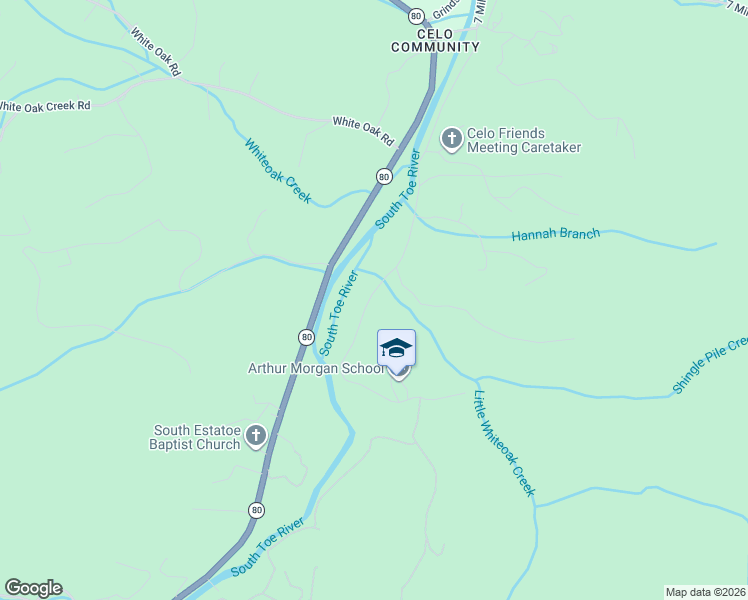 map of restaurants, bars, coffee shops, grocery stores, and more near 647 Hannah Branch Road in Burnsville
