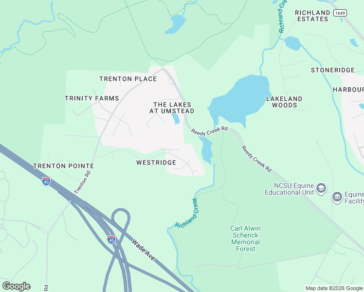 map of restaurants, bars, coffee shops, grocery stores, and more near 2204 Big Lake Court in Raleigh