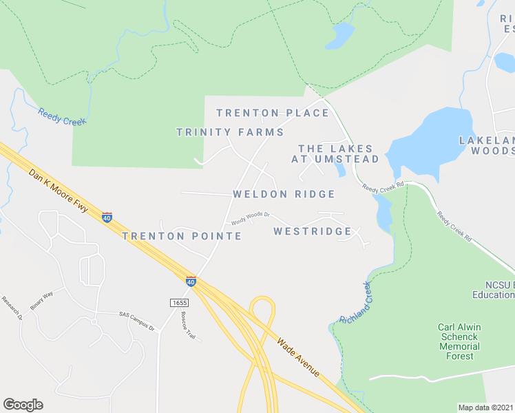 map of restaurants, bars, coffee shops, grocery stores, and more near 3304 Roller Mill Court in Raleigh