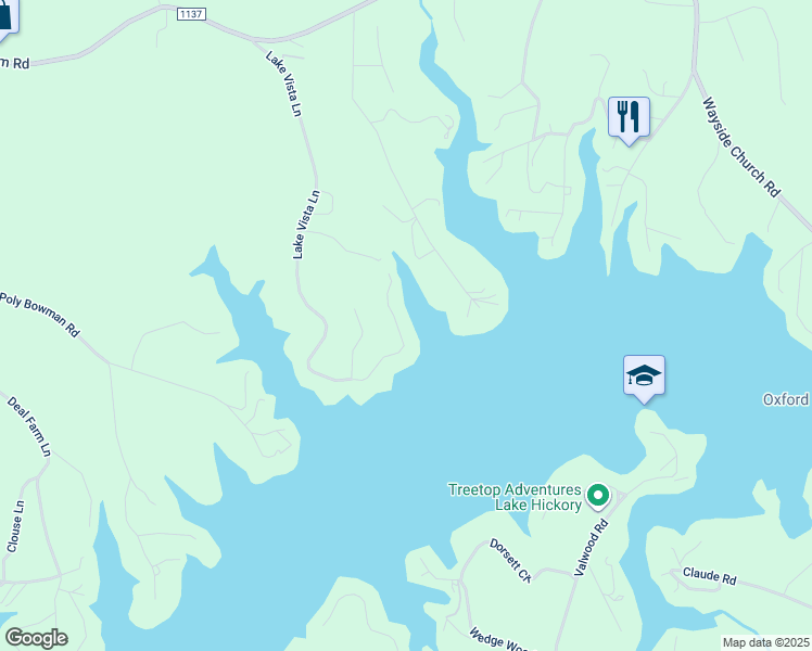 map of restaurants, bars, coffee shops, grocery stores, and more near 1096 Lake Vista Lane in Taylorsville
