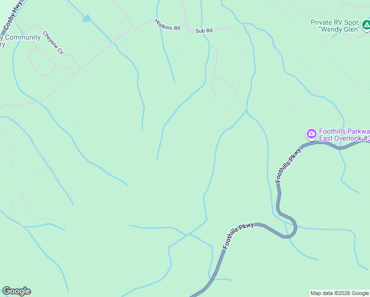 map of restaurants, bars, coffee shops, grocery stores, and more near 3515 Rocky Ridge Road in Cosby