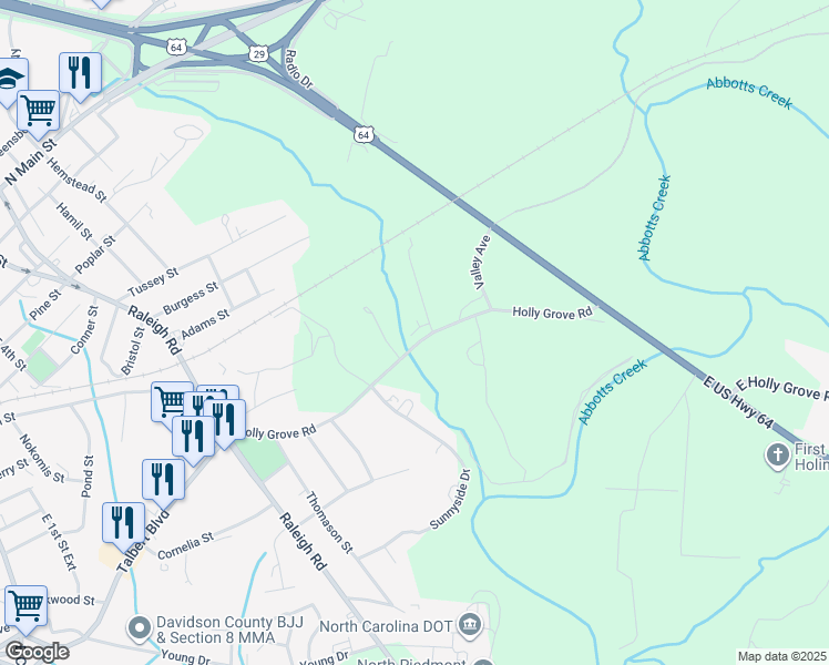 map of restaurants, bars, coffee shops, grocery stores, and more near 84 Edgewood Drive in Lexington