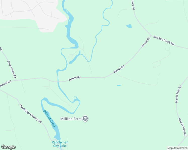 map of restaurants, bars, coffee shops, grocery stores, and more near 2011 Naomi Road in Randleman